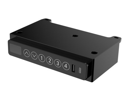 Tuckano Biurko z elektryczną regulacją wysokości ET119W-C czarny/orzech. Blat biurka o wymiarach 120 x 60cm.