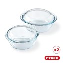 Garnek Pyrex Przezroczysty 25 x 20 x 27 cm 2 Sztuk