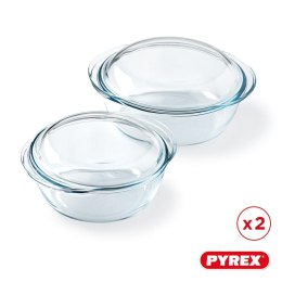 Garnek Pyrex Przezroczysty 25 x 20 x 27 cm 2 Sztuk