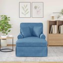 Chaise Lounge z Fartuszkiem Niebieski 91 x 157 x 91 cm