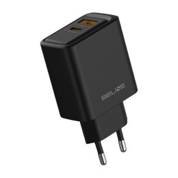 Ładowarka sieciowa Beline 45W 1xUSB-C + 1xUSB GaN PD 3.0 QC 3.0 bez kabla - czarna