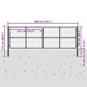 VidaXL Brama ogrodowa z siatki ocynkowanej, stal 400x125 cm, szara