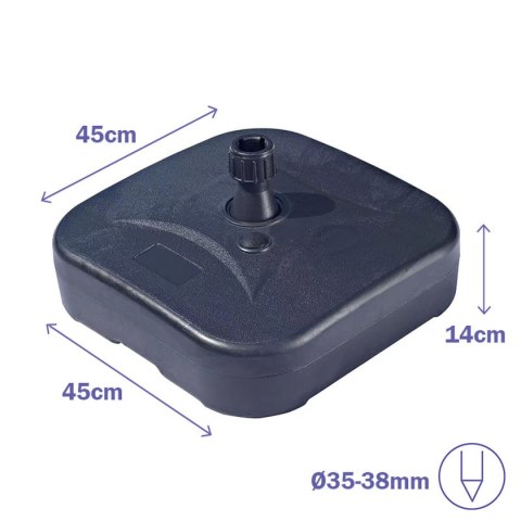 Marbueno Baza Pod Parasol Plastikowy 20L Ogród, Basen i Taras 10304