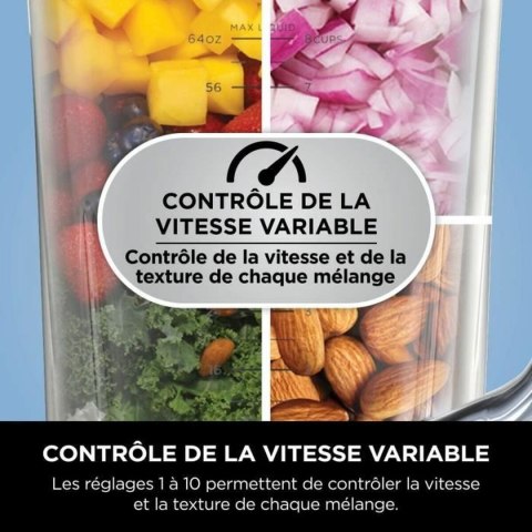 Mikser z Tworzywa Sztucznego NINJA Czarny Stal 1200 W 2,1 L