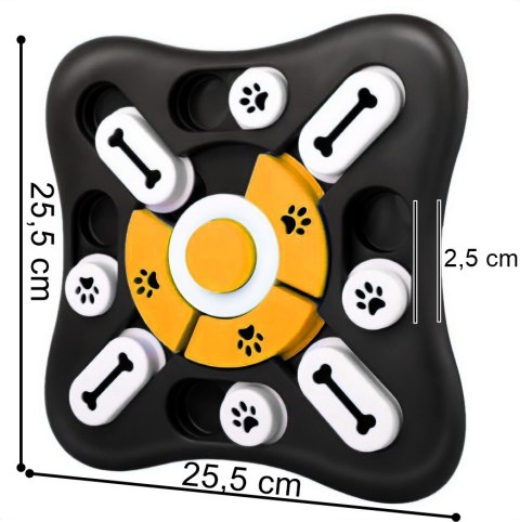 Puzzle dla psa gra zabawka PONGO czarny