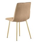 Krzesło LIBRA - brązowy aksamit / nogi kolor złoty x 2