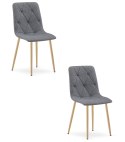 Krzesło LIBRA - ciemny szary materiał / nogi kolor drewna x 2