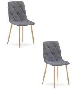 Krzesło LIBRA - ciemny szary materiał / nogi kolor drewna x 2