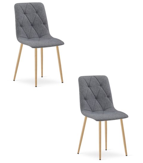 Krzesło LIBRA - ciemny szary materiał / nogi kolor drewna x 2