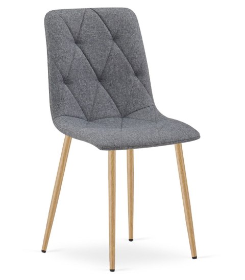 Krzesło LIBRA - ciemny szary materiał / nogi kolor drewna x 2