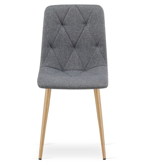 Krzesło LIBRA - ciemny szary materiał / nogi kolor drewna x 2