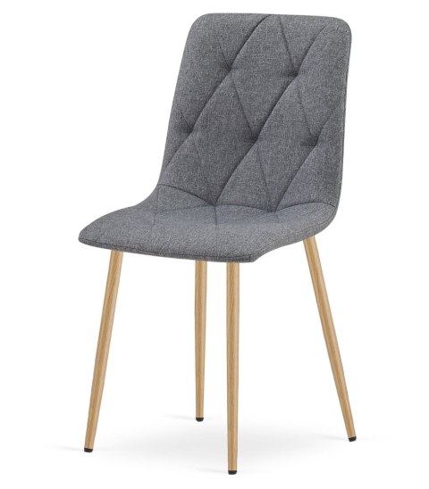 Krzesło LIBRA - ciemny szary materiał / nogi kolor drewna x 2