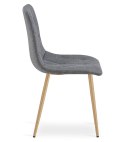 Krzesło LIBRA - ciemny szary materiał / nogi kolor drewna x 2
