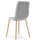 Krzesło LIBRA - jasny szary materiał / nogi kolor drewna x 1