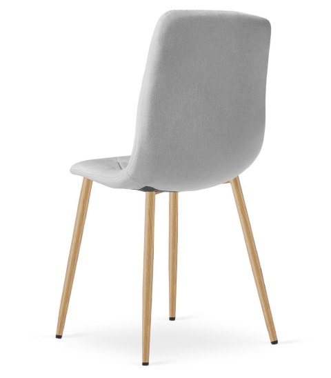 Krzesło LIBRA - jasny szary materiał / nogi kolor drewna x 1