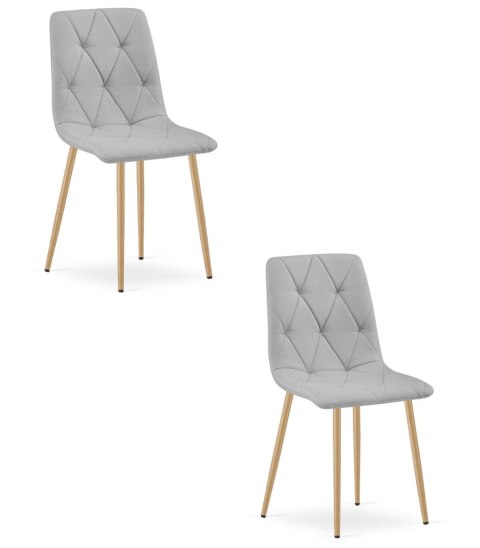 Krzesło LIBRA - jasny szary materiał / nogi kolor drewna x 2