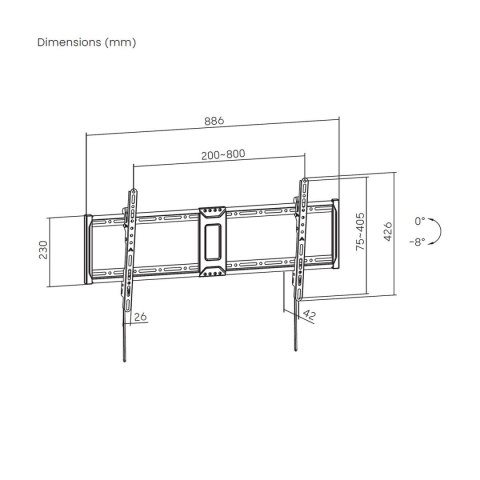 Uchwyt na TV Aisens WT100T-367 43" 100"