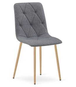 Krzesło LIBRA - ciemny szary materiał / nogi kolor drewna x 4