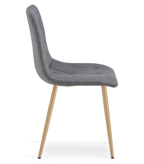 Krzesło LIBRA - ciemny szary materiał / nogi kolor drewna x 4