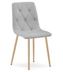 Krzesło LIBRA - jasny szary materiał / nogi kolor drewna x 3