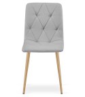 Krzesło LIBRA - jasny szary materiał / nogi kolor drewna x 3
