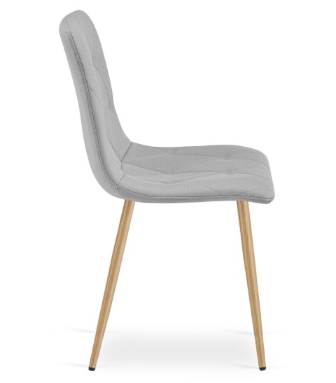Krzesło LIBRA - jasny szary materiał / nogi kolor drewna x 3
