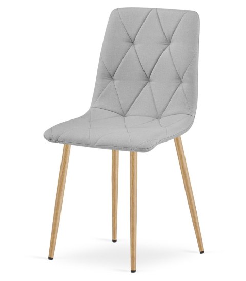 Krzesło LIBRA - jasny szary materiał / nogi kolor drewna x 4