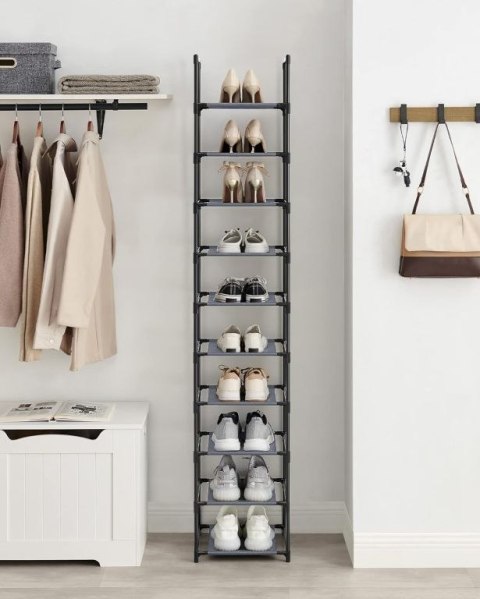 Stojak na buty SONGMICS 10 półek szary metalowy