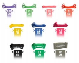 Taśma oporowa do ćwiczeń 208 cm niebieska, naturalny lateks