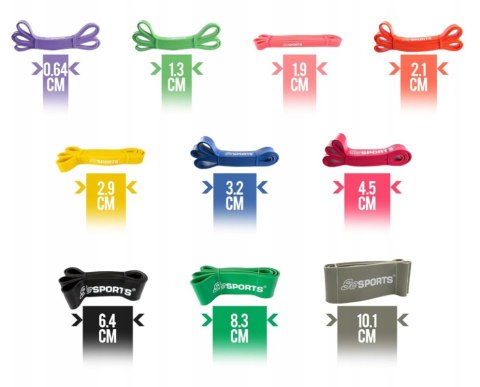 Taśma oporowa do ćwiczeń 208 cm niebieska, naturalny lateks