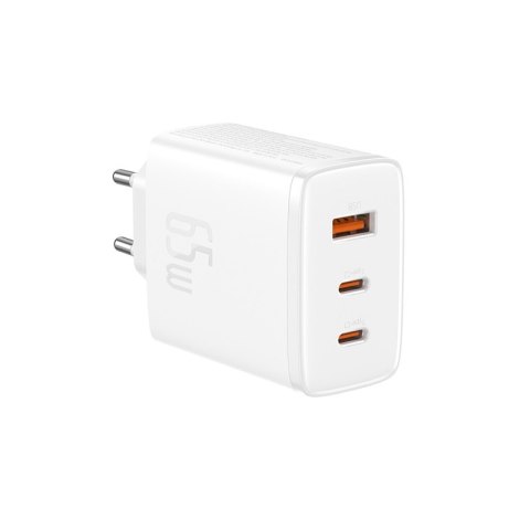 Ładowarka sieciowa GaN Cube Pro 65W 2x USB-C USB-A biała