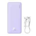 Powerbank 20000mAh Airpow Fast Charge 20W z kablem USB USB-C 50cm - fioletowy