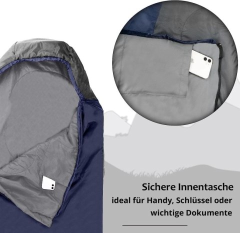 Śpiwór anaterra VOLLHOT 220x75 cm, do -17°C, wodoodporny