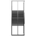 Kabina prysznicowa w paski, ESG, 80x80x180 cm, czarna