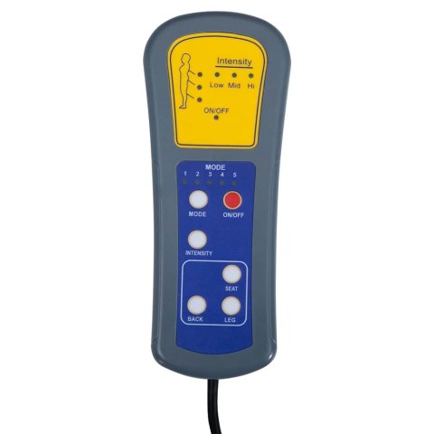 VidaXL Podnoszony fotel masujący, jasnoszary, tkanina