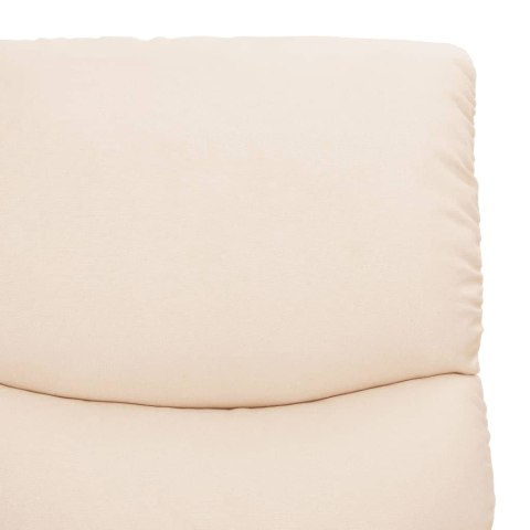 Fotel ułatwiający wstawanie, kremowy, obity tkaniną