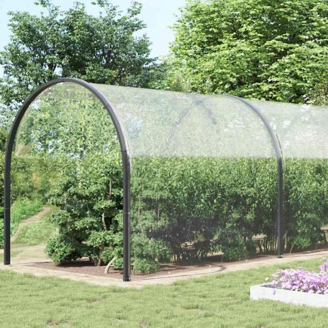 VidaXL Przezroczysta plandeka z oczkami 6x12 m PVC