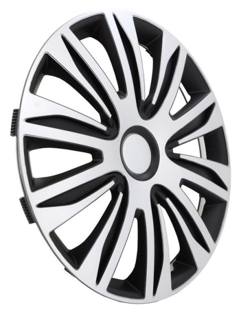 Komplet kołpaków Spider 13" - czarny / srebrny