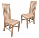Krzesła ogrodowe teakowe Divero BOLERO 2 szt. składane