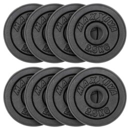 MAXXIVA Zestaw 8 ciężarków do hantli o łącznej wadze 20 kg,