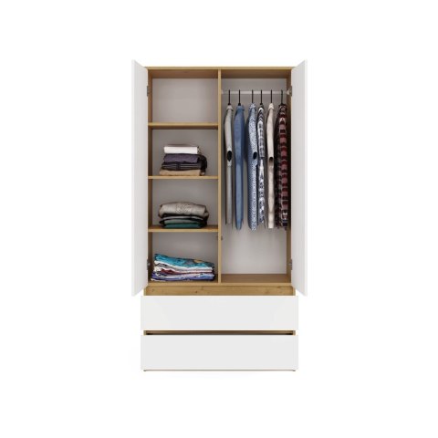 Szafa Malwa SS-90 DĄB ARTISAN BIAŁY