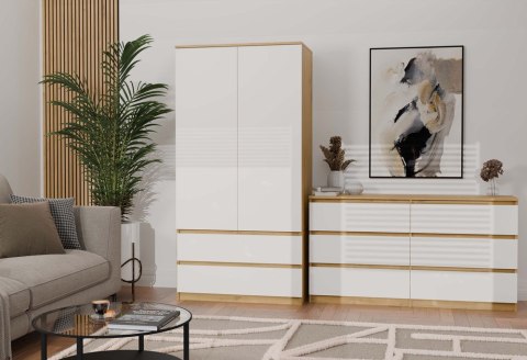 Szafa Malwa SS-90 DĄB ARTISAN BIAŁY