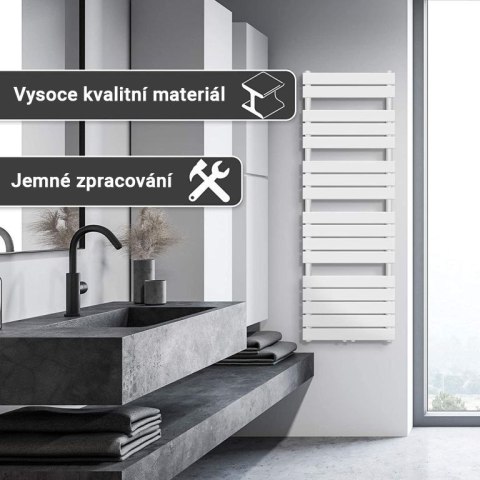 AQUAMARIN Grzejnik łazienkowy pionowy 160 x 60 cm, biały