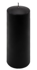 Świece parafinowe czarne 20 cm, 2 szt., bez zapachu, 80h