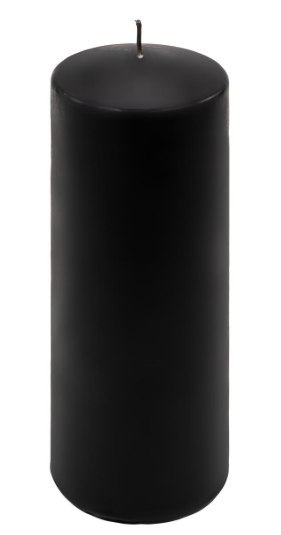 Świece parafinowe czarne 20 cm, 2 szt., bez zapachu, 80h