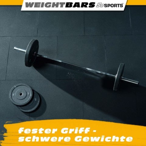 Sztanga olimpijska 180 cm, 16 kg, 250 kg, 50 mm, chromowana