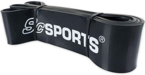 Taśma oporowa do ćwiczeń 208 cm czarna, naturalny lateks