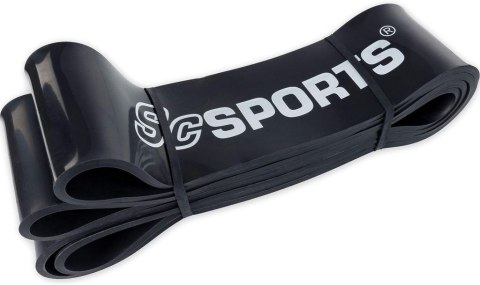 Taśma oporowa do ćwiczeń 208 cm czarna, naturalny lateks