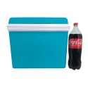 Lodówka turystyczna 35L KAMAI EDA na wkłady mrożące, niebieska z białą rączką