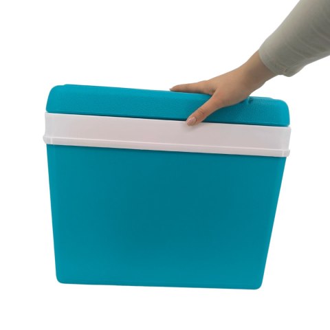 Lodówka turystyczna 35L KAMAI EDA na wkłady mrożące, niebieska z białą rączką